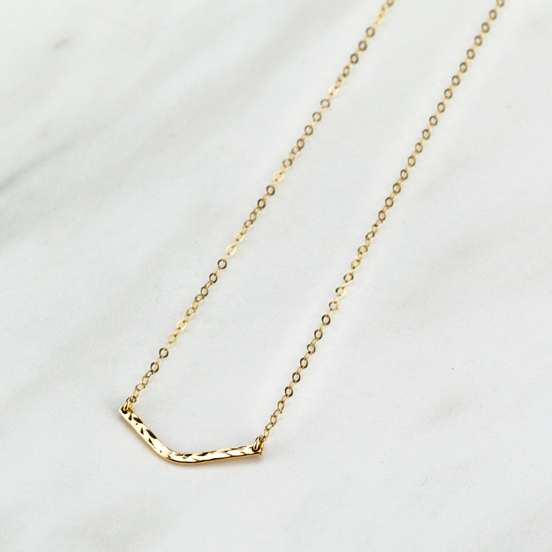 gold triangle necklace
