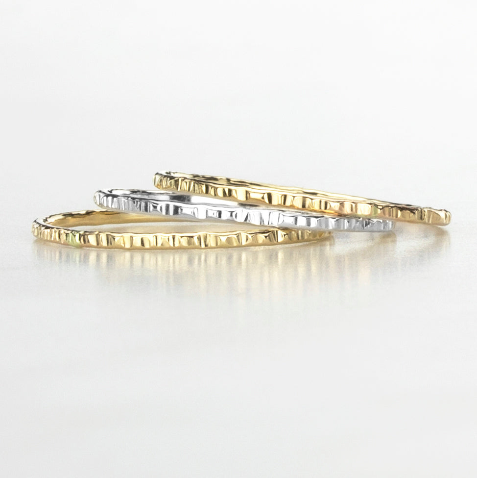 Classic Gold and Silver Two Toned Stack Ring Set