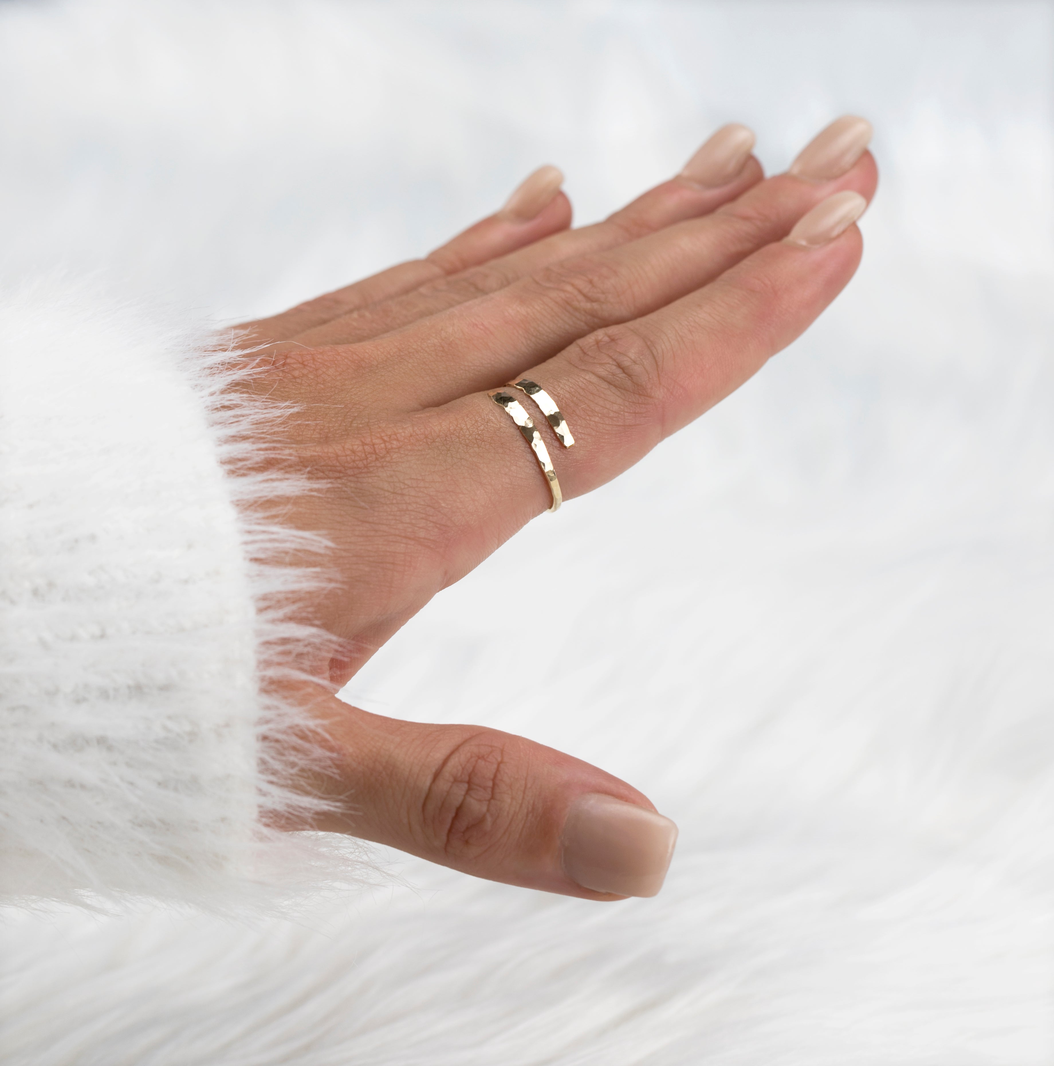 Hammered Bypass Ring