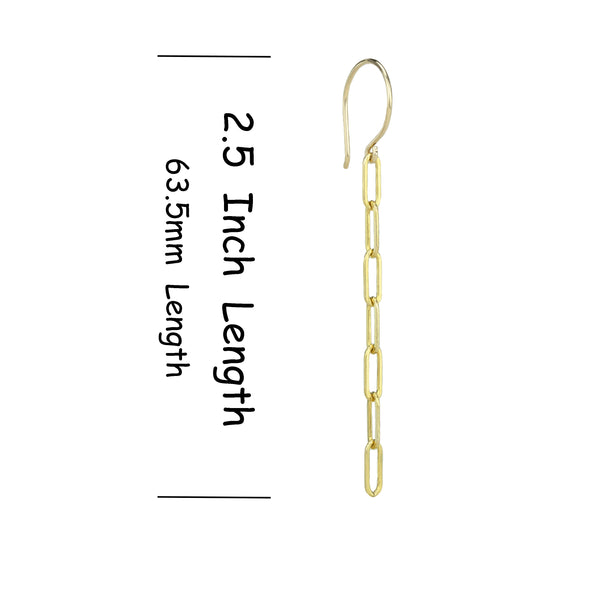 Willow Long Chain Link Earrings