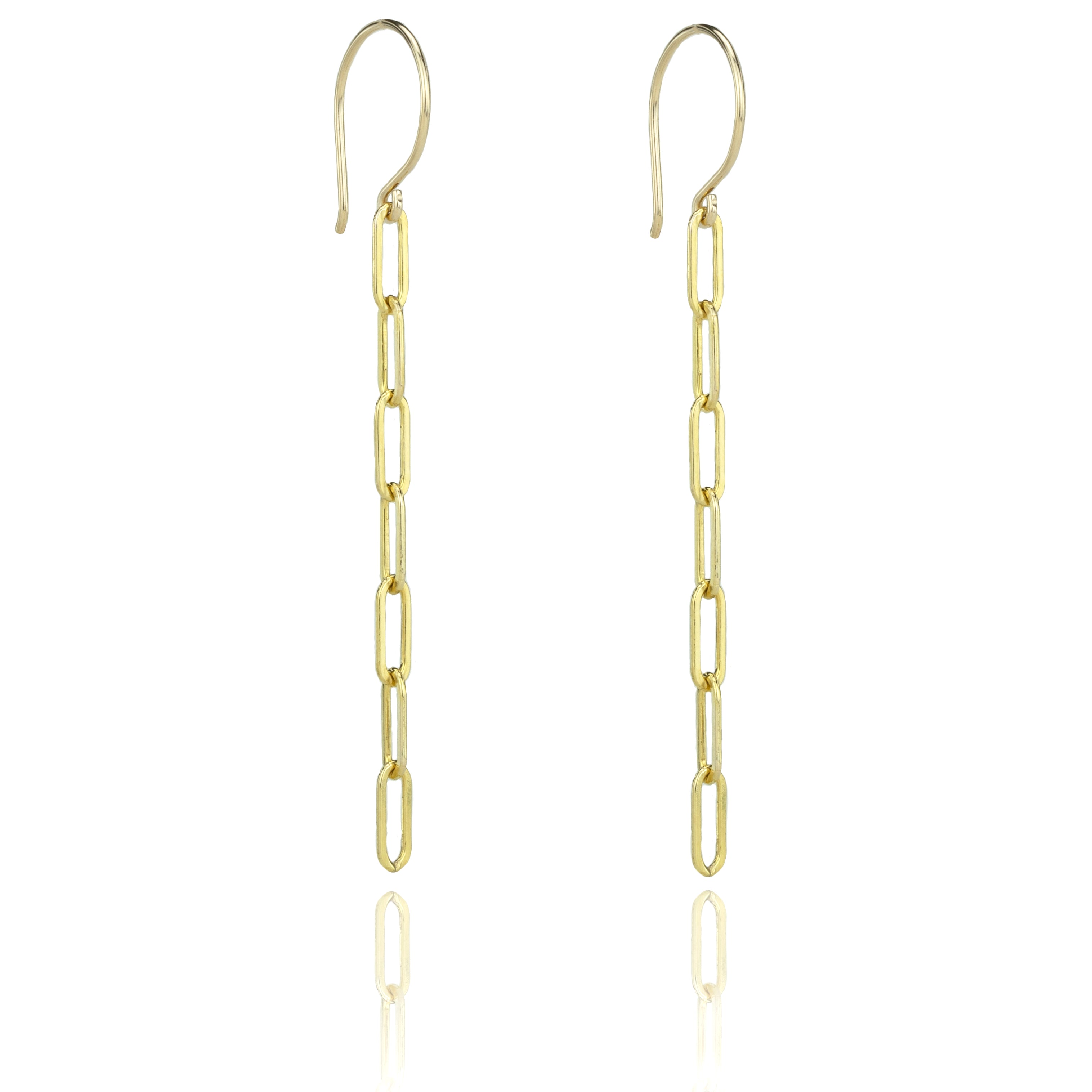 Willow Long Chain Link Earrings